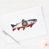 Sticker Ovale Fish Utah Trout (Enveloppe)