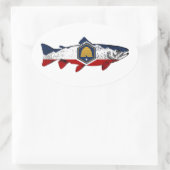 Sticker Ovale Fish Utah Trout (Sac)