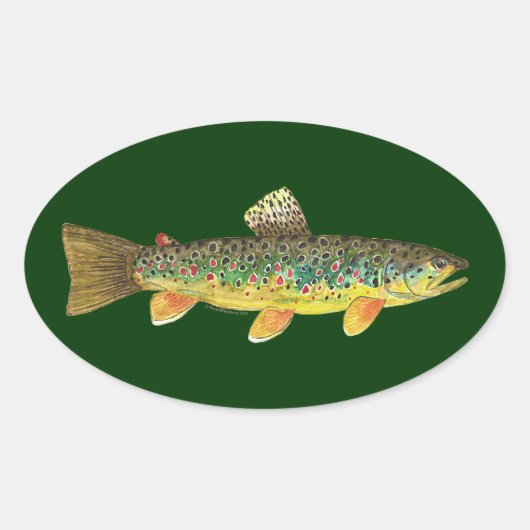 Sticker Ovale Fishing (Devant)