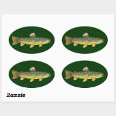 Sticker Ovale Fishing (Feuille)