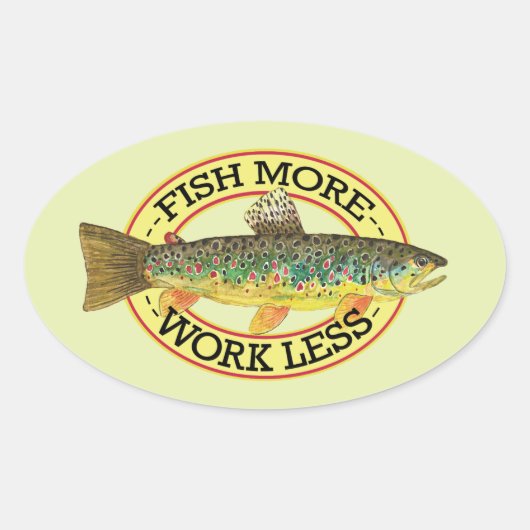 Sticker Ovale Fishing (Devant)