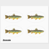 Sticker Ovale Fishing (Feuille)