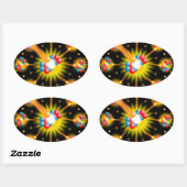 Sticker Ovale Fission nucléaire (Feuille)