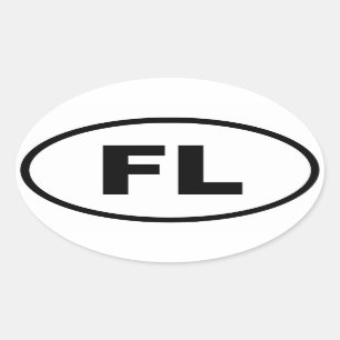 Sticker Ovale FL la Floride