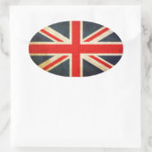 Sticker Ovale Flag de Grunge (Sac)