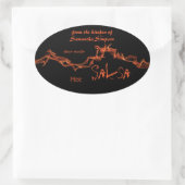 Sticker Ovale Flames Canning Personnalisé (Sac)