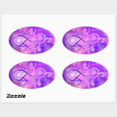 Sticker Ovale Flamme violette/feu violet (Feuille)