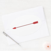 Sticker Ovale Flèche rouge (Enveloppe)