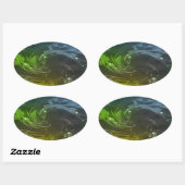 Sticker Ovale Flèches Abstraites (Feuille)