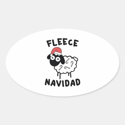 Sticker Ovale Fleece Navidad (Devant)