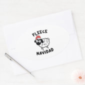Sticker Ovale Fleece Navidad (Enveloppe)