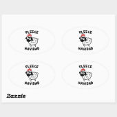 Sticker Ovale Fleece Navidad (Feuille)