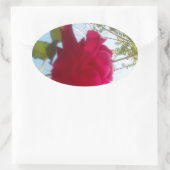 Sticker Ovale Fleur céleste : Un Rose contre le ciel (Sac)