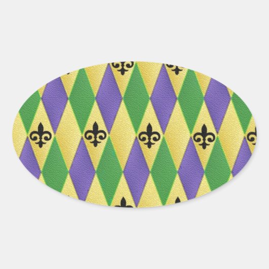 Sticker Ovale Fleur de lis (Devant)