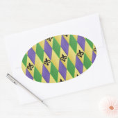 Sticker Ovale Fleur de lis (Enveloppe)