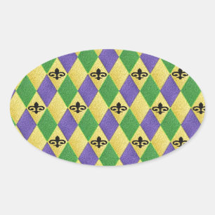 Sticker Ovale Fleur de lis