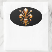 Sticker Ovale Fleur de Lis (de Lys) (Sac)