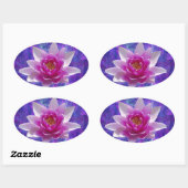 Sticker Ovale Fleur de lotus rose et signification (Feuille)
