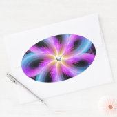 Sticker Ovale Fleur de minuit (Enveloppe)