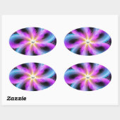 Sticker Ovale Fleur de minuit (Feuille)