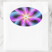Sticker Ovale Fleur de minuit (Sac)
