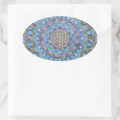 Sticker Ovale Fleur De Vie - Mandala India Style 2 (Sac)