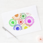 Sticker Ovale Fleur en panne (Enveloppe)