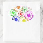 Sticker Ovale Fleur en panne (Sac)