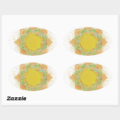 Sticker Ovale Fleur Ethereal Lotus (Feuille)