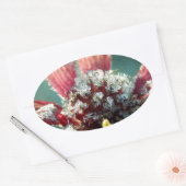 Sticker Ovale Fleur gelée (Enveloppe)