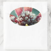 Sticker Ovale Fleur gelée (Sac)