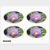 Sticker Ovale Fleur Hawaii Lotus (Feuille)