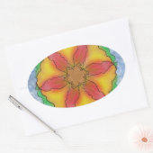 Sticker Ovale Fleur impeccable (Enveloppe)