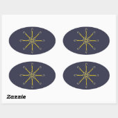 Sticker Ovale Fleur Quickdraw (Feuille)