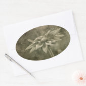 Sticker Ovale Fleur Vintage (Enveloppe)