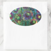 Sticker Ovale Fleurs Abstraites (Sac)