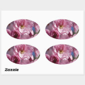 Sticker Ovale Fleurs Bienheureuses (Feuille)