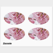 Sticker Ovale Fleurs de cerisier Sakura rose pâle (Feuille)