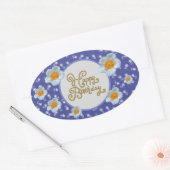 Sticker Ovale Fleurs hacheuses (Enveloppe)
