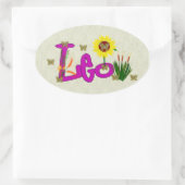 Sticker Ovale Fleurs Leo (Sac)