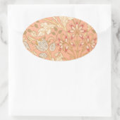 Sticker Ovale Fleurs rose pastel (Sac)