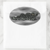 Sticker Ovale Flexible Slime Hulk bizarre Horror Art (Sac)