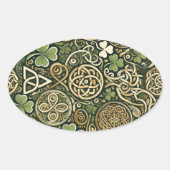 Sticker Ovale Floraison Celtique (Devant)