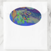 Sticker Ovale floraison des pommiers (Sac)