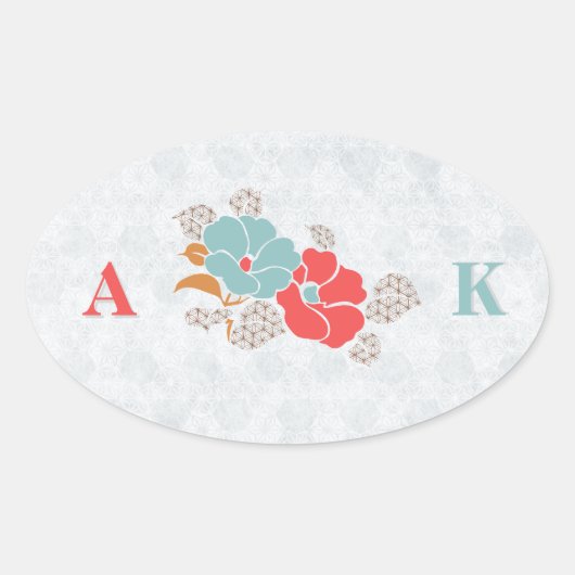 Sticker Ovale "Floral Elegance" Collection (Devant)