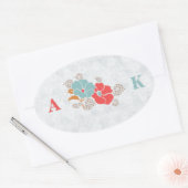 Sticker Ovale "Floral Elegance" Collection (Enveloppe)