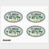 Sticker Ovale Florida Keys (Feuille)
