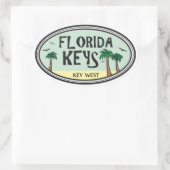 Sticker Ovale Florida Keys (Sac)