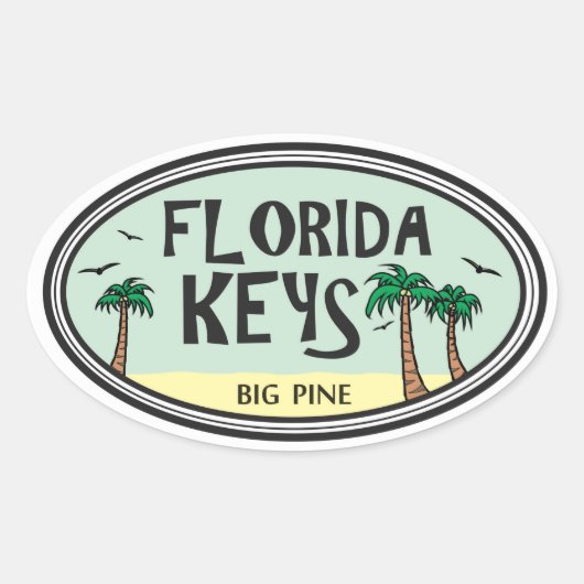 Sticker Ovale Florida Keys (Devant)