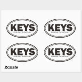 Sticker Ovale Florida Keys (Feuille)
